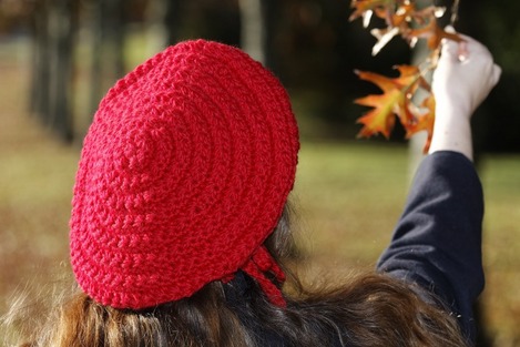 Free Crochet Pattern: Beret Back View