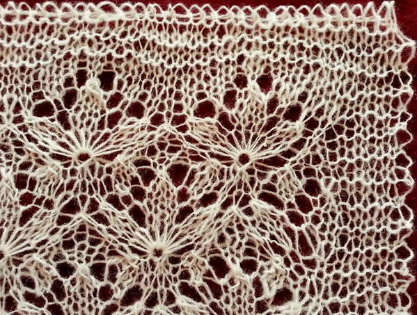 Estonian Starflower Lace Corner Detail